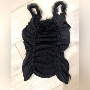 DKNY Jeans Black See-through Top